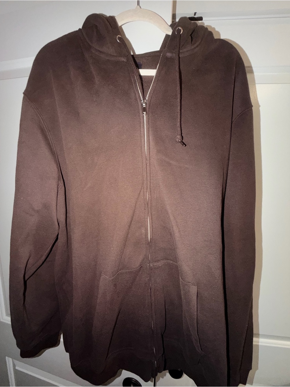 GAP Men's Dark Brown Full-Zip Hoodie